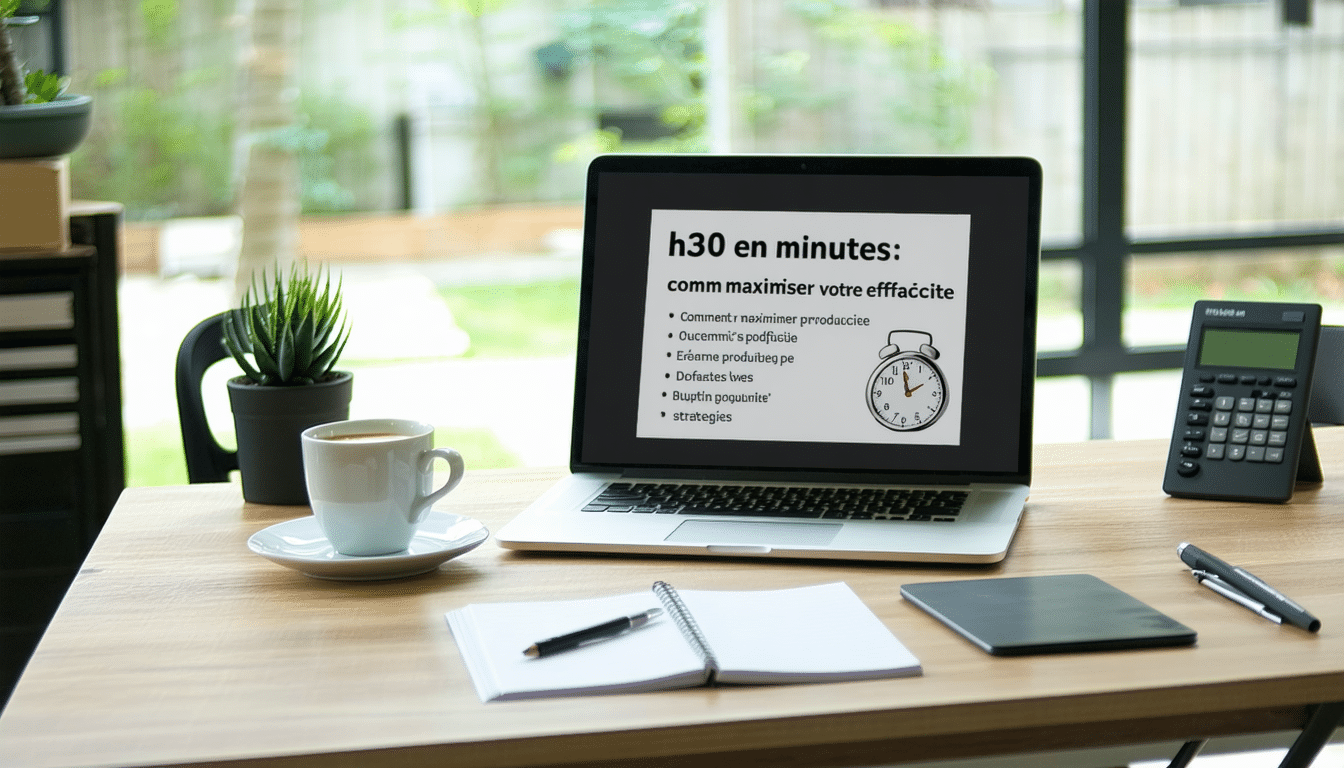 découvrez des astuces pratiques pour maximiser votre efficacité en seulement 30 minutes. apprenez à organiser votre temps, à prioriser vos tâches et à atteindre vos objectifs rapidement. transformez votre routine quotidienne avec des stratégies simples et efficaces.